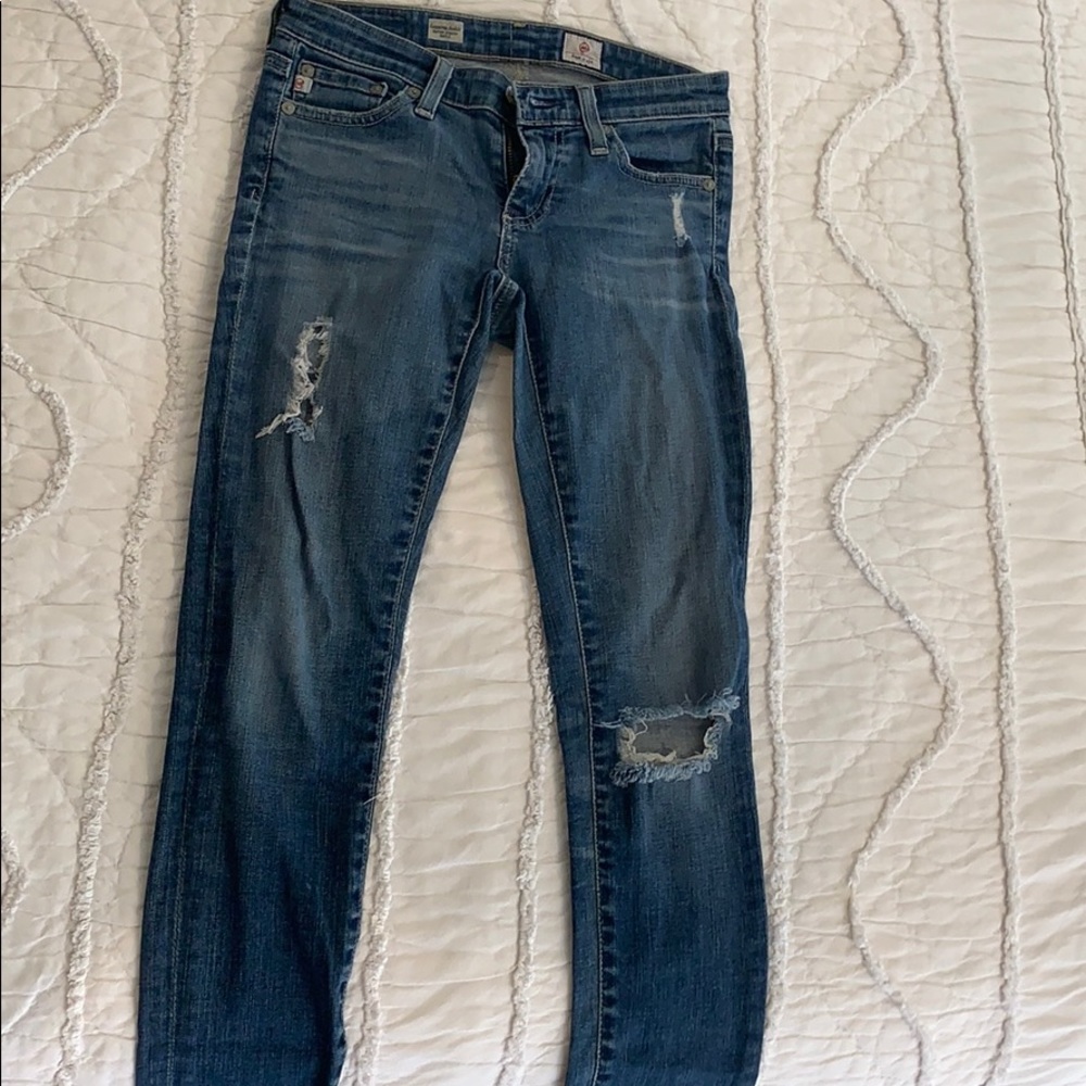 Distressed jeans
